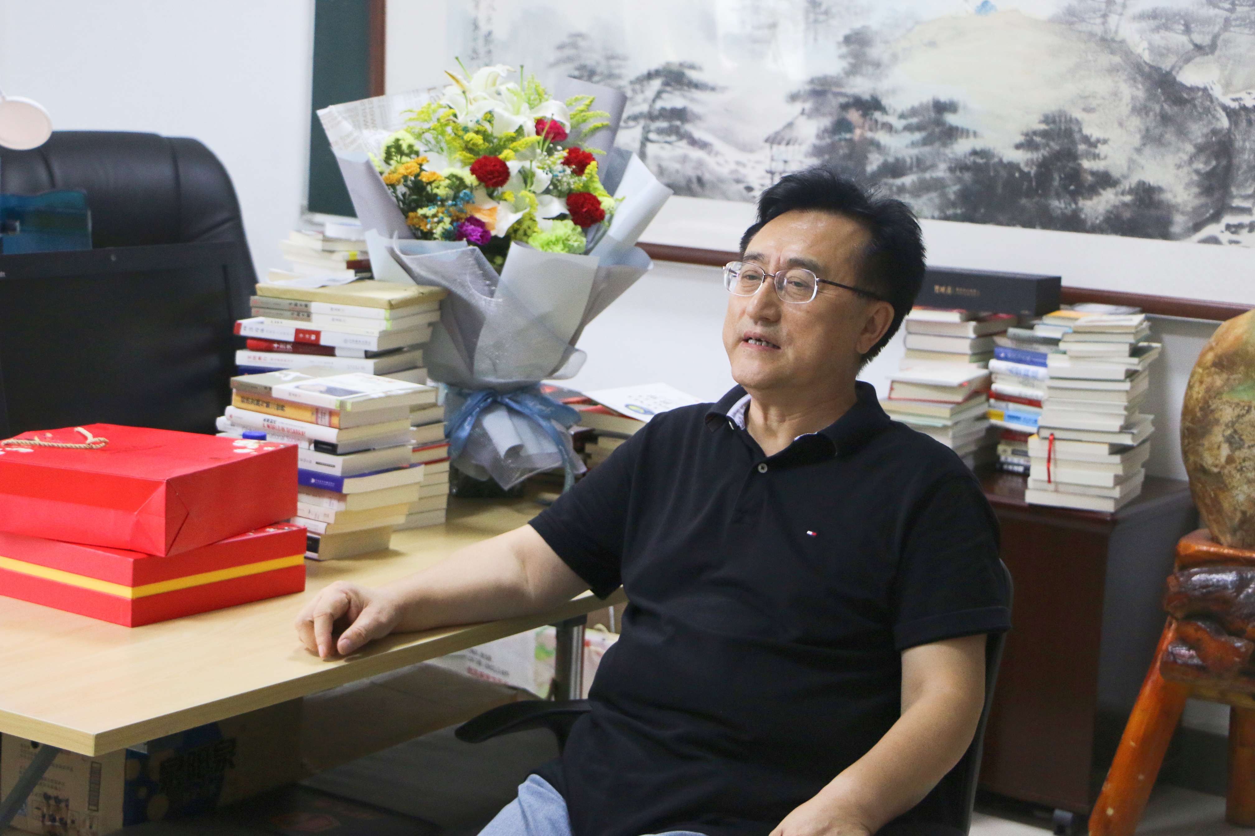 教师节拜访刘德斌教授